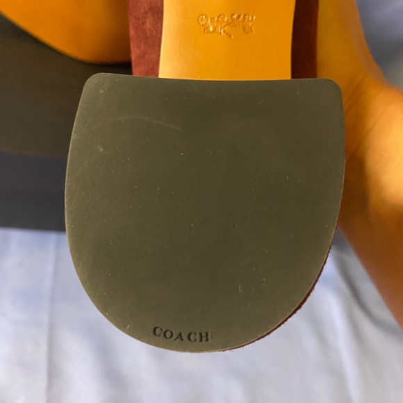 Coach Tia Ankle Slip On Suede Bootie In Wine Sz 8 FG2911 - Picture 10 of 15